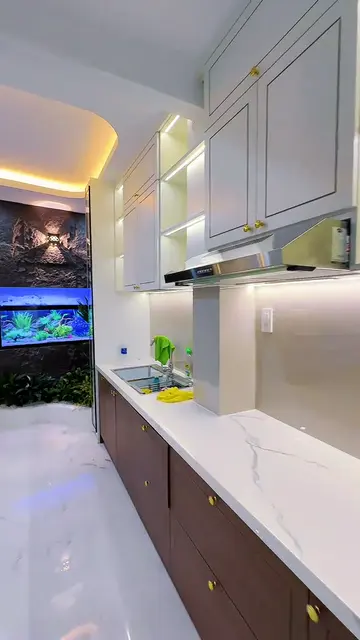 Nhà phố cổng vòm lam CNC — 3